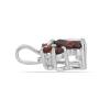 BUY 925 SILVER NATURAL GARNET GEMSTONE DOG PAW PENDANT 