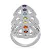 BUY NATURAL CHAKRA STONES STYLISH RING IN 925 STERLING SILVER