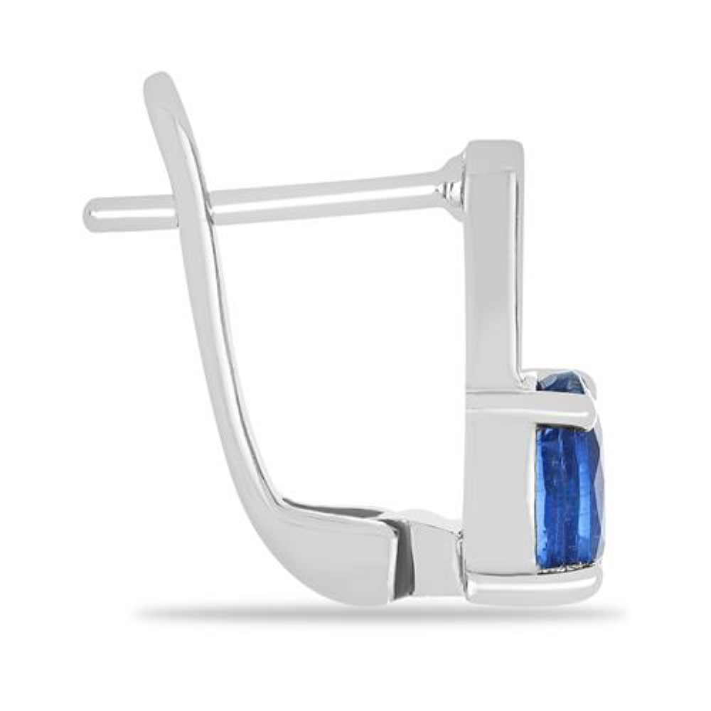 BUY NATURAL BLUE KYANITE GEMSTONE CLASSIC EARRINGS IN 925 SILVER