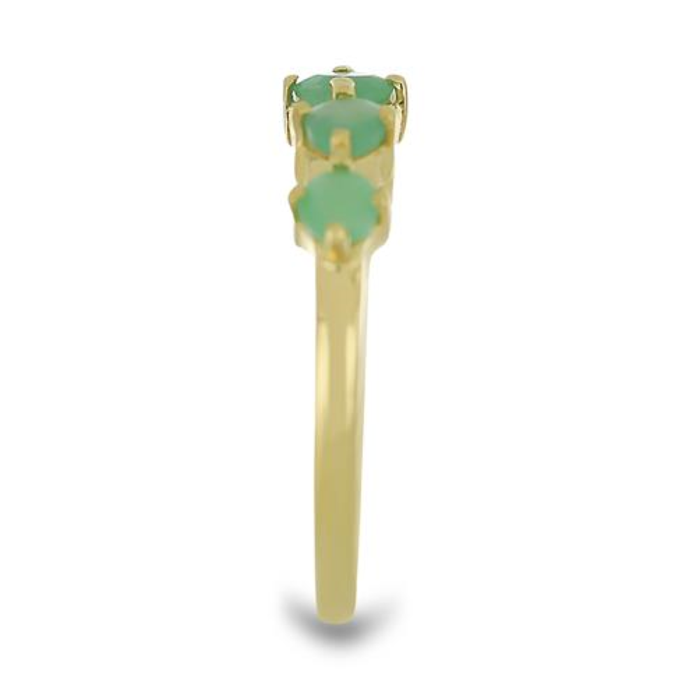 BUY 925 SILVER NATURAL EMERALD GEMSTONE STYLISH RING 