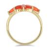 BUY 925 SILVER NATURAL ORANGE ETHIOPIAN OPAL GEMSTONE FLORAL RING 