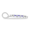 BUY 925 SILVER  NATURAL TANZANITE WITH WHITE ZIRCON GEMSTONE CLASSIC PENDANT
