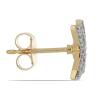 BUY DIAMOND DOUBLE CUT GEMSTONE 14K GOLD EARRINGS 