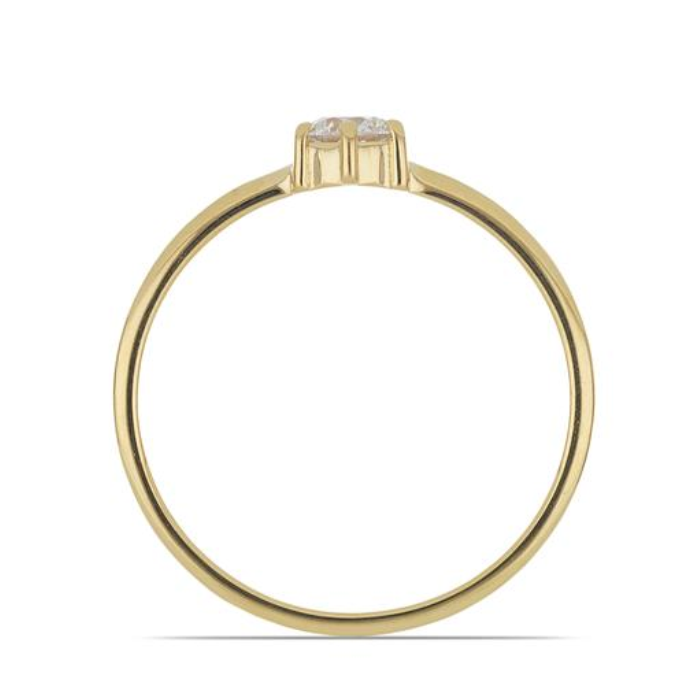 BUY 14K GOLD  NATURAL WHITE TOPAZ GEMSTONE RING 