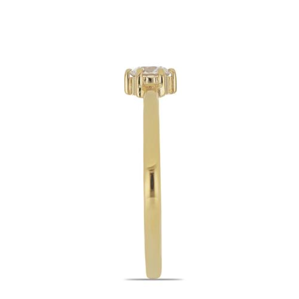 BUY 14K GOLD  NATURAL WHITE TOPAZ GEMSTONE RING 