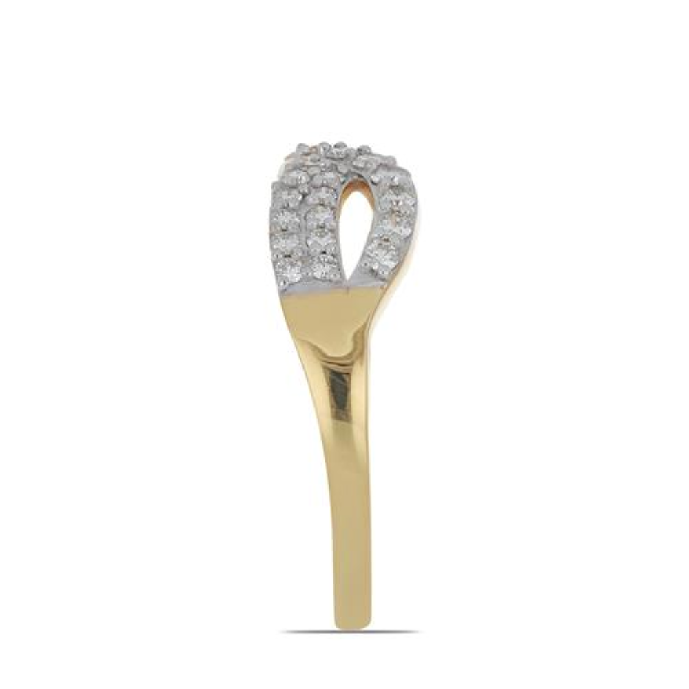 BUY DIAMOND DOUBLE CUT GEMSTONE STYLISH RING IN 14K GOLD