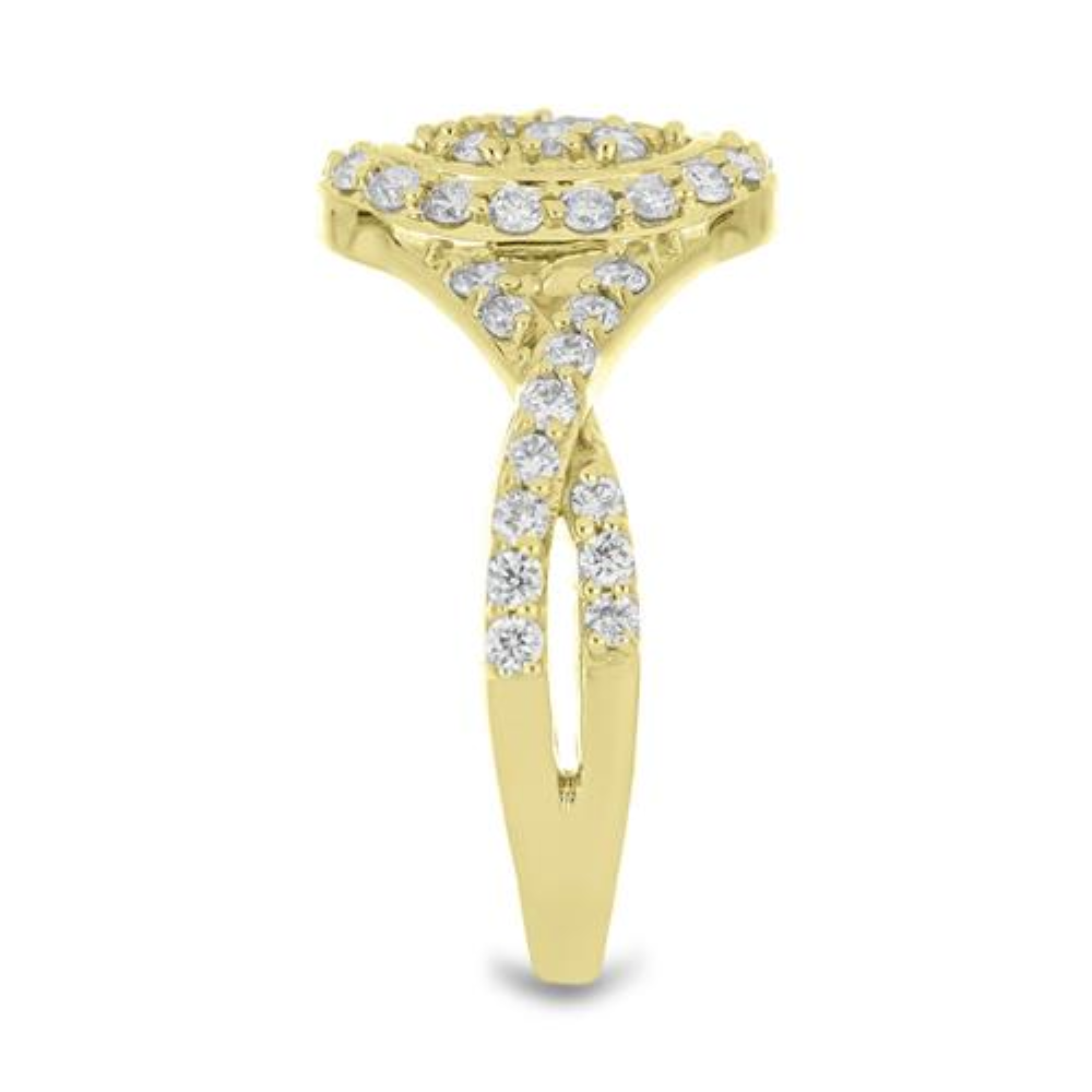 BUY REAL 14K GOLD DIAMOND DOUBLE CUT GEMSTONE RING
