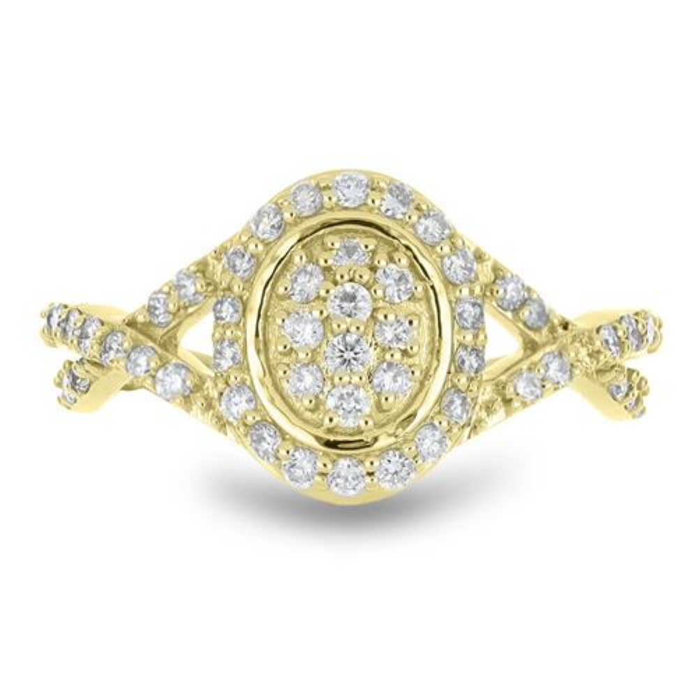 BUY REAL 14K GOLD DIAMOND DOUBLE CUT GEMSTONE RING
