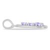 BUY REAL TANZANITE WITH WHITE ZIRCON GEMSTONE PENDANT IN STERLING SILVER 