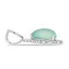BUY 925 SILVER GENUINE AQUA CHALCEDONY GEMSTONE PENDANT 