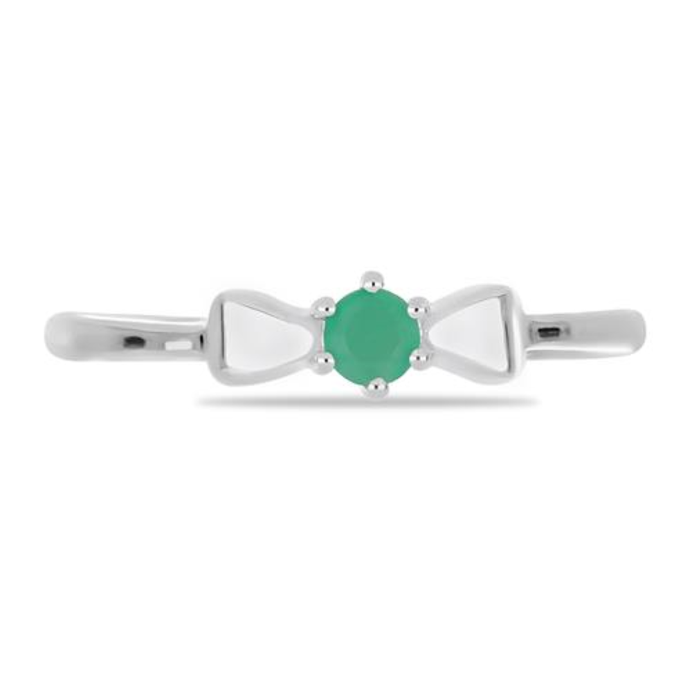 BUY 925 STERLING SILVER NATURAL EMERALD GEMSTONE RING 