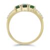 BUY STERLING SILVER CHROME DIOPSIDE WITH WHITE ZIRCON GEMSTONE RING 