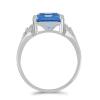 BUY COLOUR CHANGE FLOURITE WITH WHITE ZIRCON GEMSTONE BIG STONE RING IN STERLING SILVER
