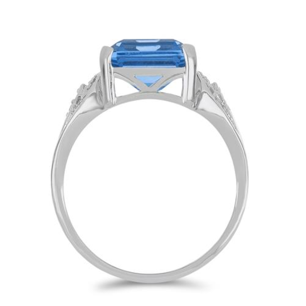 BUY COLOUR CHANGE FLOURITE WITH WHITE ZIRCON GEMSTONE BIG STONE RING IN STERLING SILVER