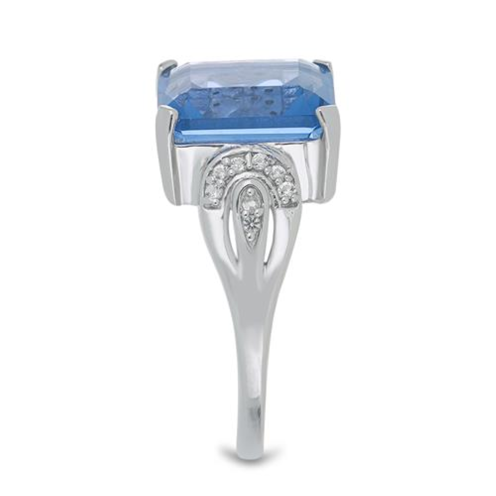 BUY COLOUR CHANGE FLOURITE WITH WHITE ZIRCON GEMSTONE BIG STONE RING IN STERLING SILVER