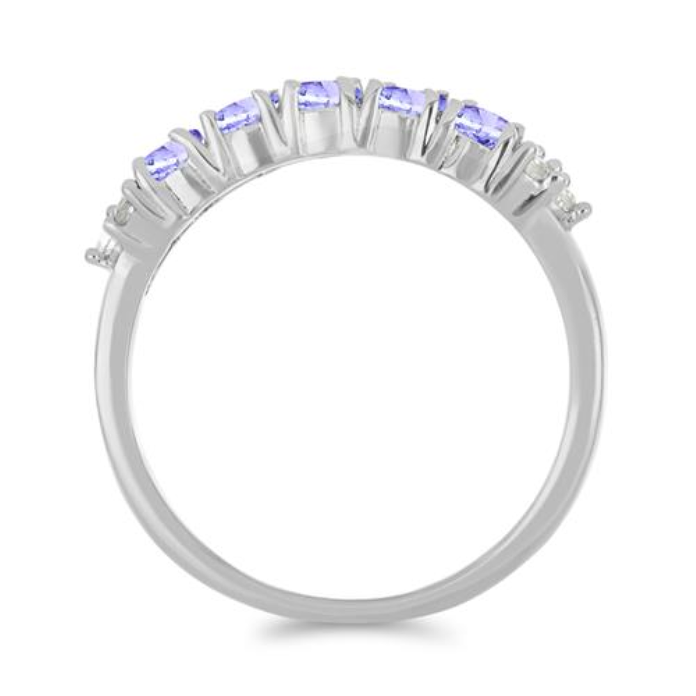 BUY  NATURAL TANZANITE GEMSTONE RING IN 925 SILVER 