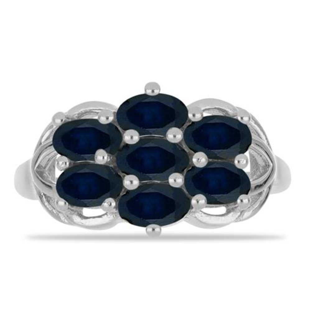BUY 925 SILVER REAL BLUE SAPPHIRE GEMSTONE RING 