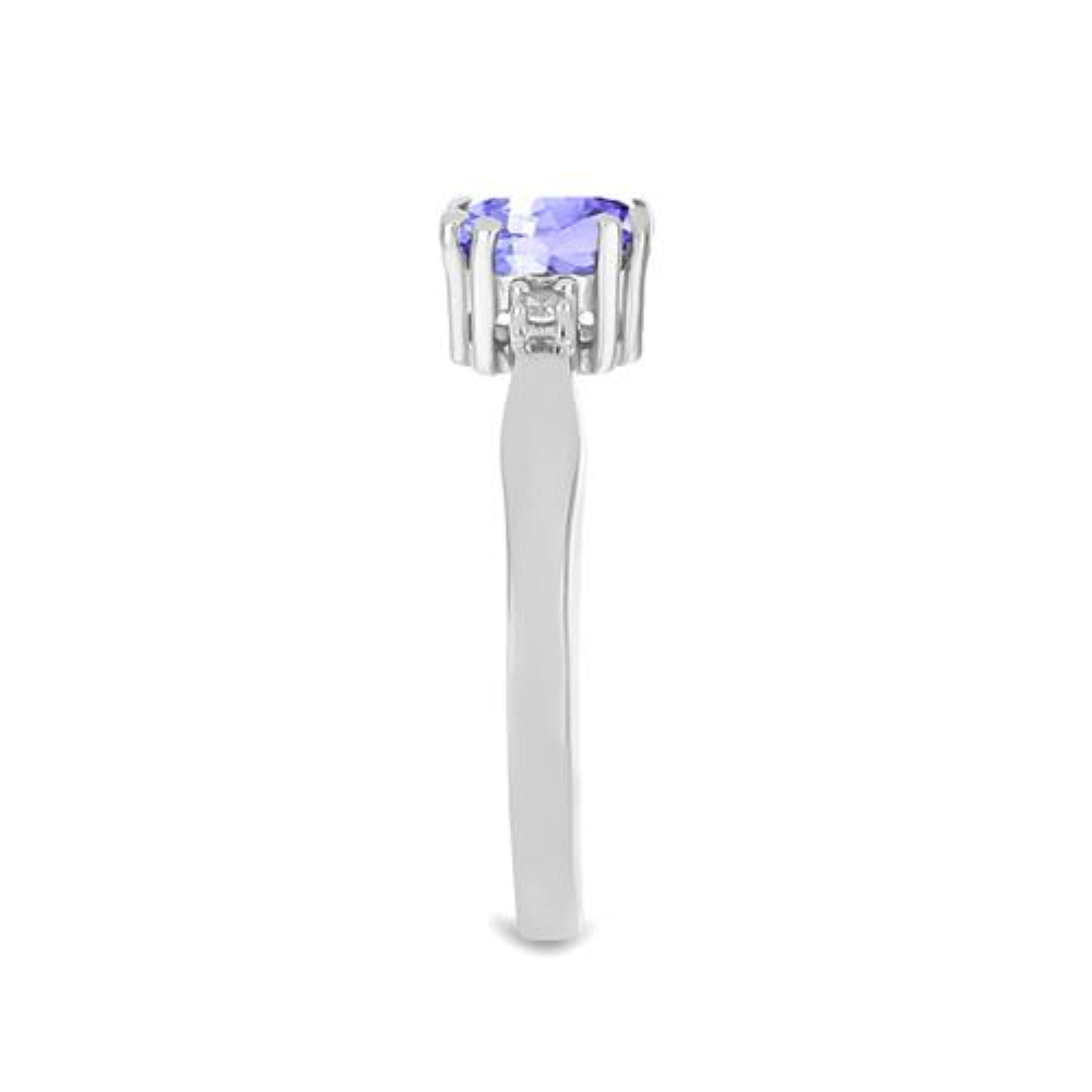 BUY NATURAL TANZANITE GEMSTONE CLASSIC STERLING SILVER RING