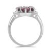BUY STERLING SILVER GLASS FILLED RUBY GEMSTONE RING 