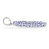 BUY NATURAL TANZANITE WITH WHITE ZIRCON GEMSTONE PENDANT IN STERLING SILVER 