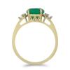 BUY STERLING SILVER NATURAL GREEN ONYX WITH WHITE ZIRCON GEMSTONE CLASSIC RING