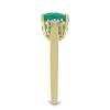 BUY STERLING SILVER NATURAL GREEN ONYX WITH WHITE ZIRCON GEMSTONE CLASSIC RING