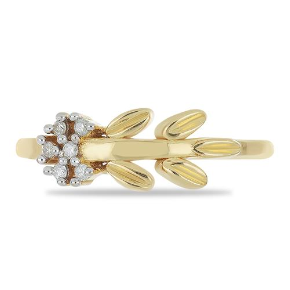 BUY 925 SILVER NATURAL DIAMOND DOUBLE CUT GEMSTONE RING 