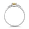 BUY 925 STERLING SILVER NATURAL CITRINE WITH WHITE ZIRCON GEMSTONE CLASSIC RING