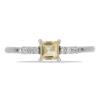 BUY 925 STERLING SILVER NATURAL CITRINE WITH WHITE ZIRCON GEMSTONE CLASSIC RING