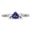 BUY NATURAL IOLITE WITH WHITE ZIRCON GEMSTONE RING 