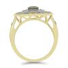 BUY 925 SILVER NATURAL EMERALD WITH WHITE ZIRCON GEMSTONE RING 
