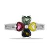BUY MULTI TOURMALINE GEMSTONE RING IN 925 SILVER 