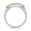 BUY 925 SILVER NATURAL PERIDOT GEMSTONE CLUSTER RING 