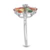 BUY NATURAL MULTI SAPPHIRE WITH WHITE ZIRCON GEMSTONE RING IN  925 SILVER 