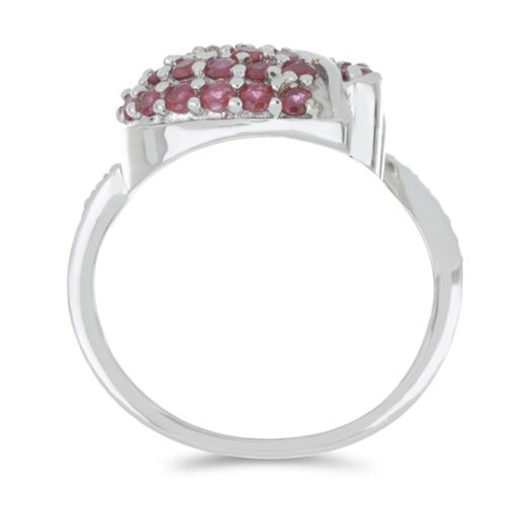 BUY GLASS FILLED RUBY GEMSTONE RING IN 925 SILVER 