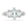 BUY NATURAL AQUAMARINE GEMSTONE RING IN STERLING SILVER 