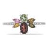 BUY 925 SILVER MULTI TOURMALINE GEMSTONE CLUSTER RING