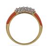 BUY AFRICAN WHITE TOPAZ GEMSTONE ENAMEL RING IN 925 SILVER 