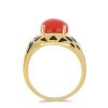 BUY 925 SILVER NATURAL CARNELIAN GEMSTONE ENAMEL RING 