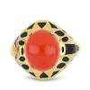BUY 925 SILVER NATURAL CARNELIAN GEMSTONE ENAMEL RING 