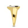BUY 925 SILVER NATURAL BLACK SPINEL WITH AFRICAN WHITE TOPAZ GEMSTONE ENAMEL RING 