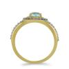 BUY 925 SILVER NATURAL SKY BLUE TOPAZ WITH WHITE ZIRCON GEMSTONE ENAMEL RING 