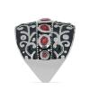 BUY 925 SILVER NATURAL INDIAN RUBY GEMSTONE ENAMEL RING 
