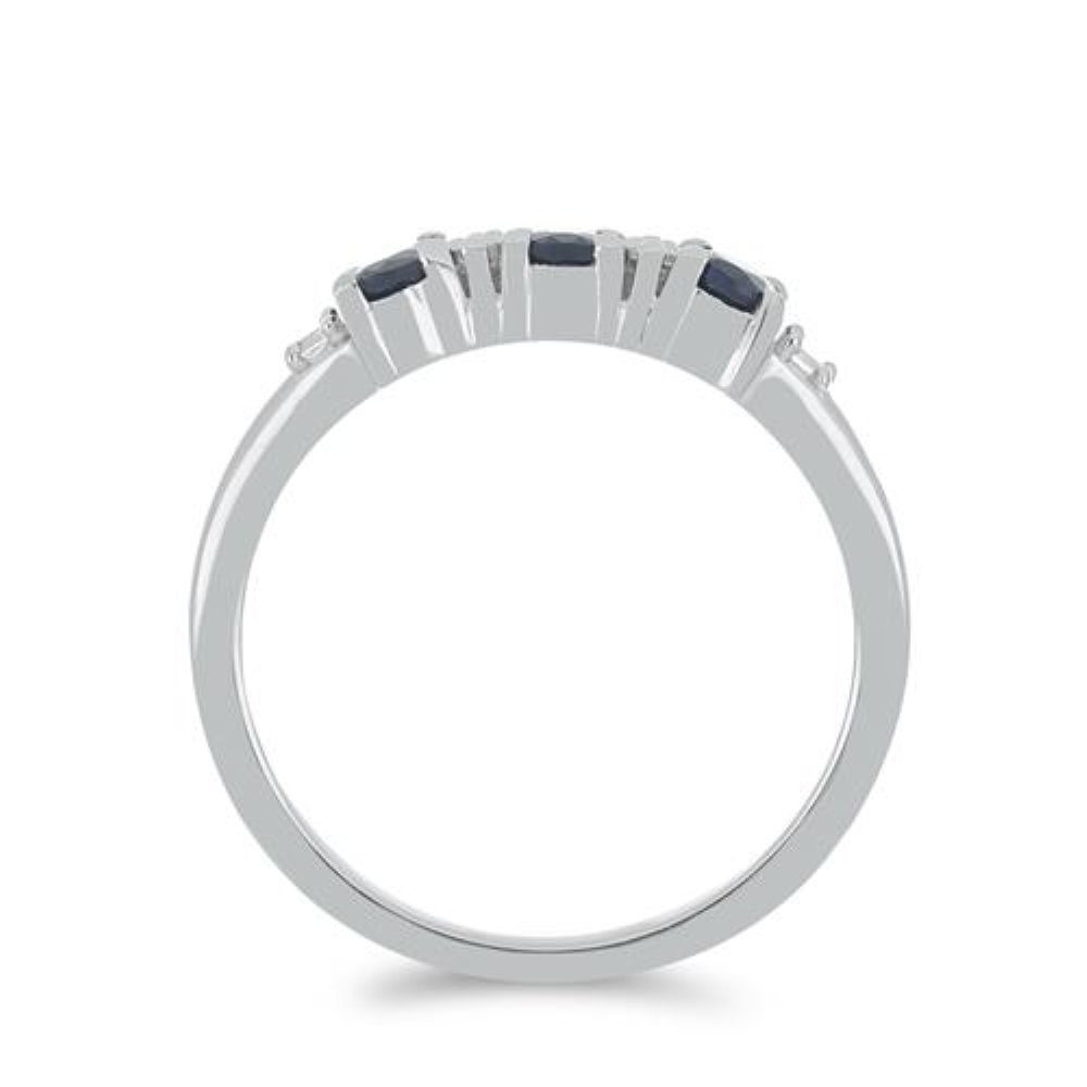 BUY STERLING SILVER REAL BLUE SAPPHIRE GEMSTONE RING 