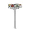 BUY MULTI SAPPHIRE GEMSTONE CLUSTER RING IN 925 SILVER 