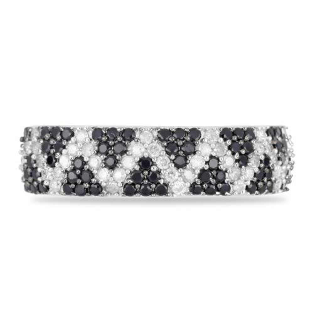 BUY BLACK SPINAL WITH DIAMOND DOUBLE CUT GEMSTONE RING