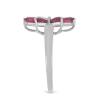 BUY 925 SILVER INDIAN RUBY GEMSTONE CLUSTER RING 