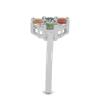 BUY 925 SILVER MULTI SAPPHIRE GEMSTONE CLUSTER RING 