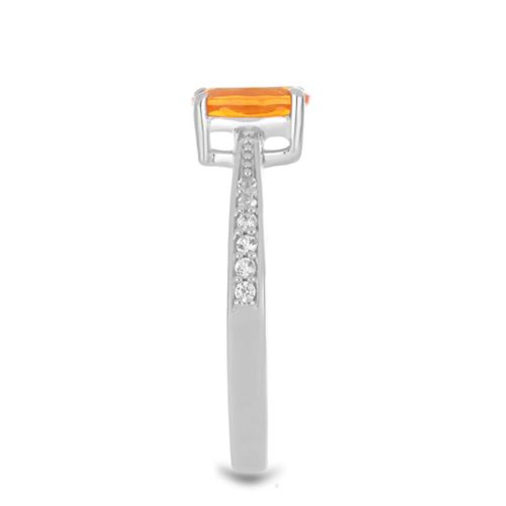 BUY 925 SILVER NATURAL ORANGE ETHIOPIAN OPAL GEMSTONE RING 