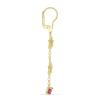 BUY 925 SILVER STAR DROP EARRINGS WITH NATURAL INDIAN RUBY & CZ – GOLD PLATED